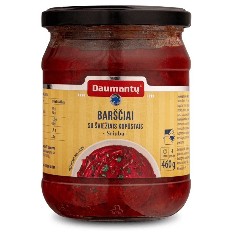 Barščiai su šviežiais kopūstais  Daumantų  460g