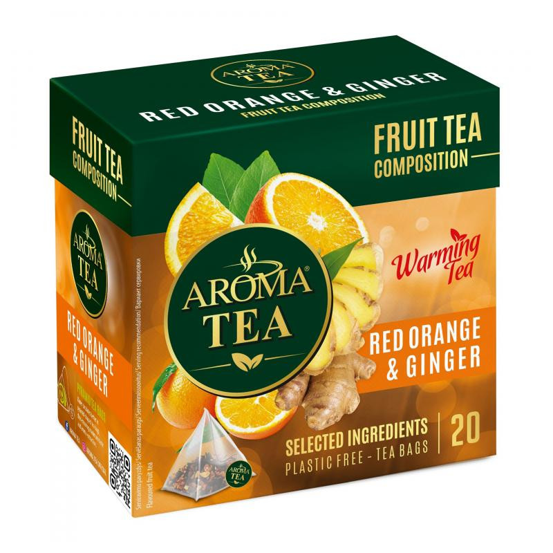 Arbata  Aroma Tea  raudonojo apelsino skonio su imbieru 20*2g (40g)