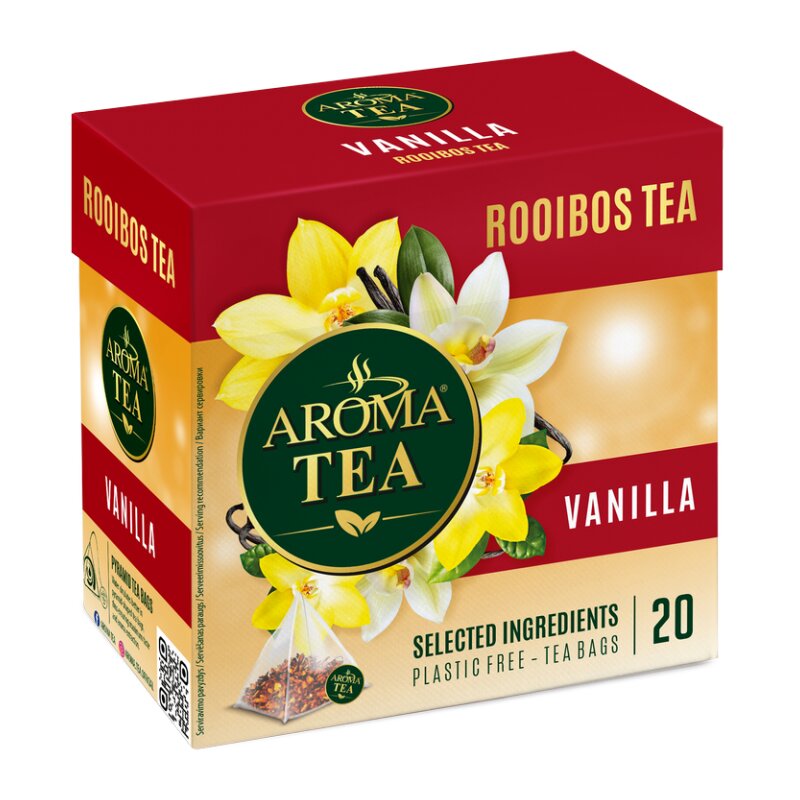 Arbata  Aroma Tea  vanilės skonio siauralapių raibsteglių arbata  (20*1.75g)35g