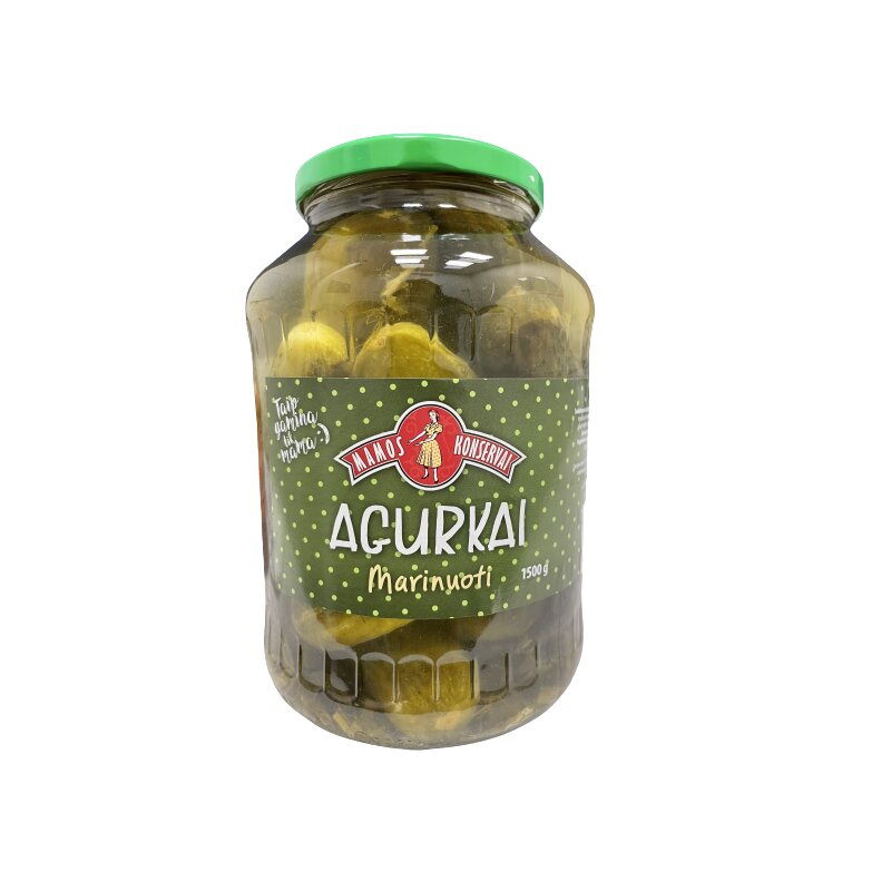 Marinuoti agurkėliai Mamos konservai 1500g