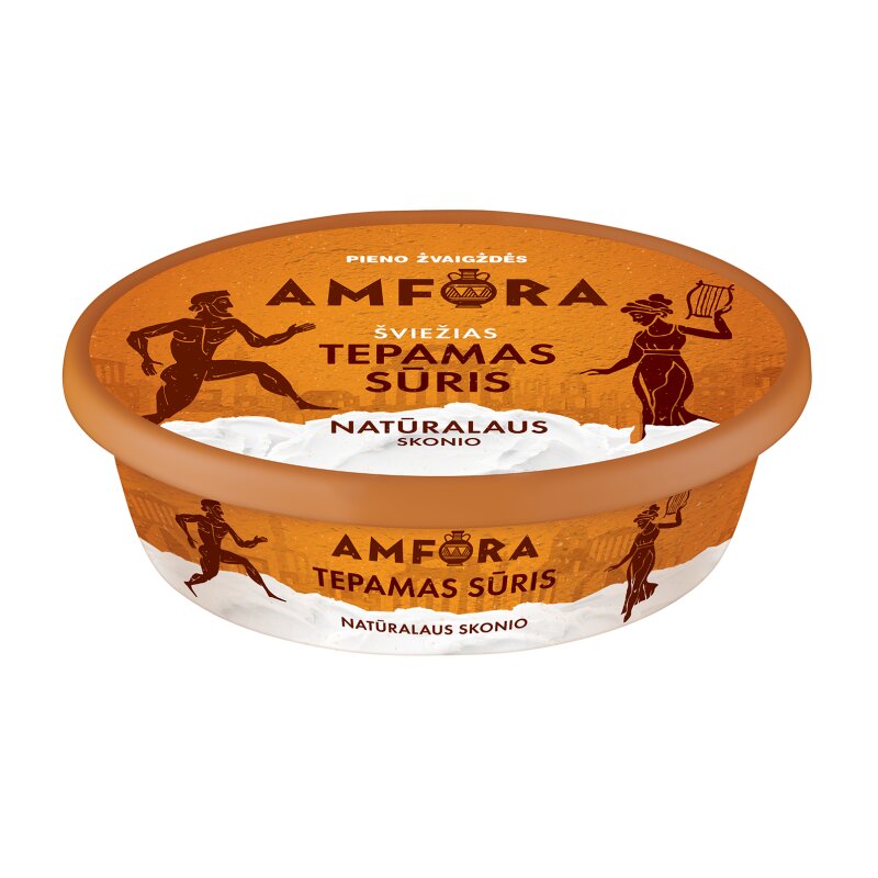 Šviežias tepamas sūris Amfora  180g 25% natūralaus skonio