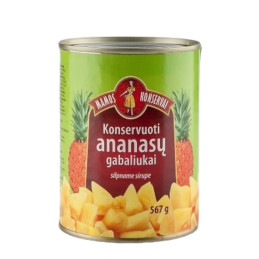 Konservuoti ananasų gabaliukai Mamos konservai  567g