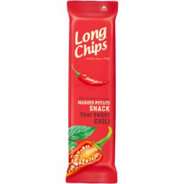 Bulvių tyrės užkandis  Long chips  75g Tailandietiški saldūs čili skonio
