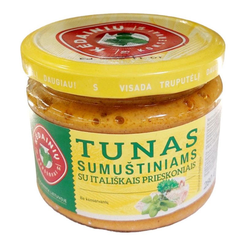 Tunas su itališkais prieskoniais, 280g sumuštiniams
