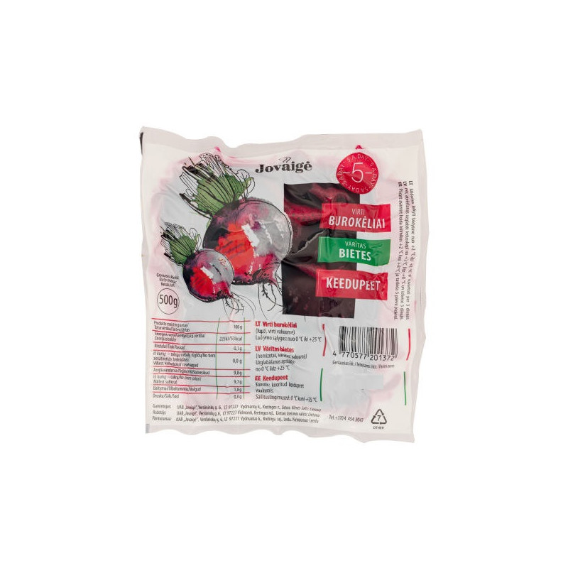 Burokėliai Jovaigė  500g, virti, lupti