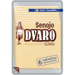 Fermentinis sūris Senojo Dvaro  150g 45% raikytas, brandintas 6 mėnesius