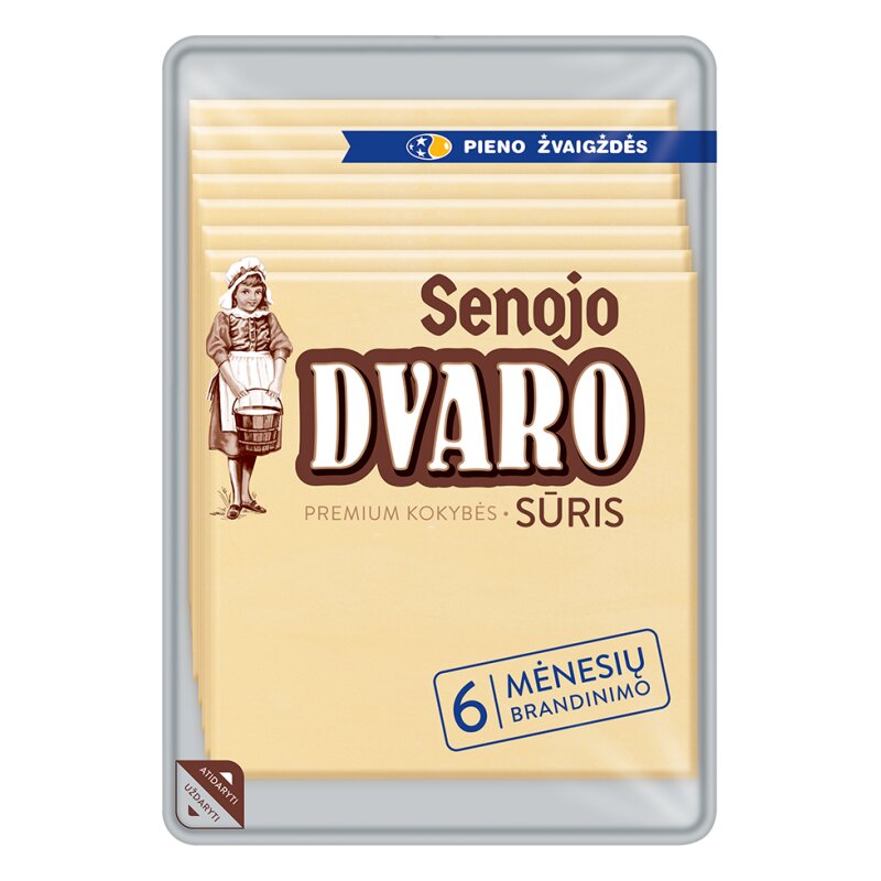 Fermentinis sūris Senojo Dvaro  150g 45% raikytas, brandintas 6 mėnesius
