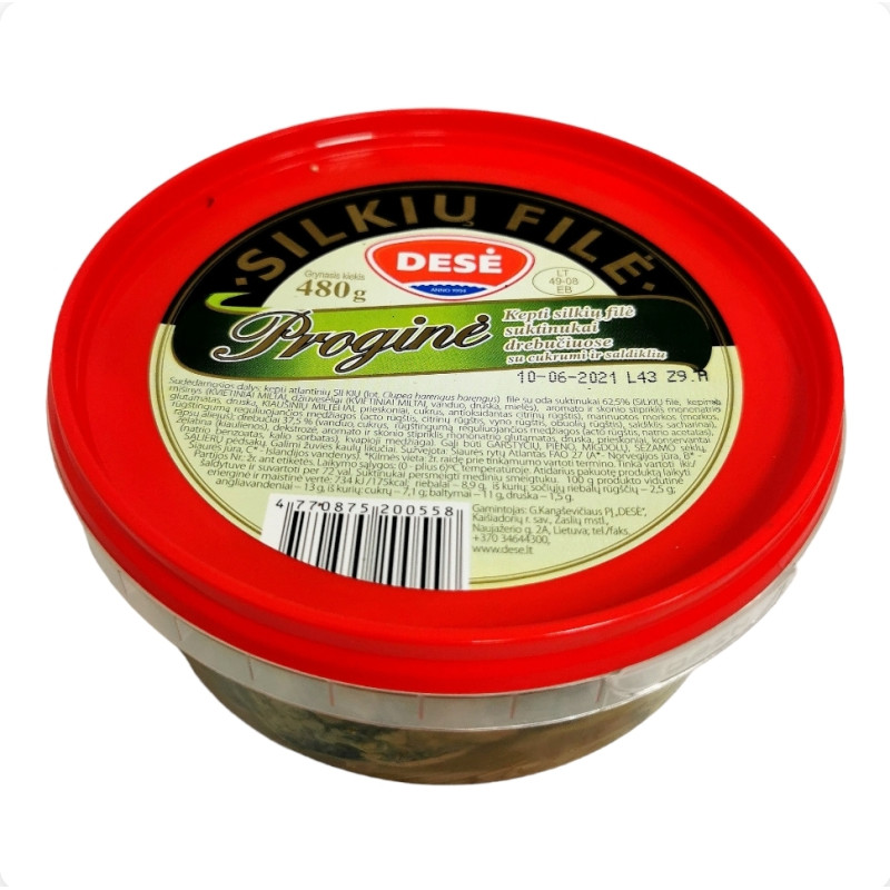 Silkių filė suktinukai drebučiuose 480g