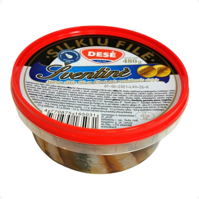 Silkių filė ŠVENTINĖ 480g/Baltmėsa