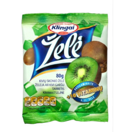 Želė kivių skonio 80g +10vitaminų /Klingai