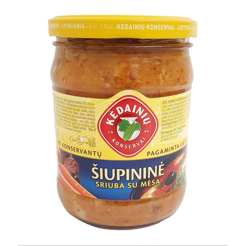 Šiupininė sriuba su mėsa 480g Kėdainių konservai