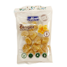 Džiovinti imbiero kubeliai, 100g cukruoti