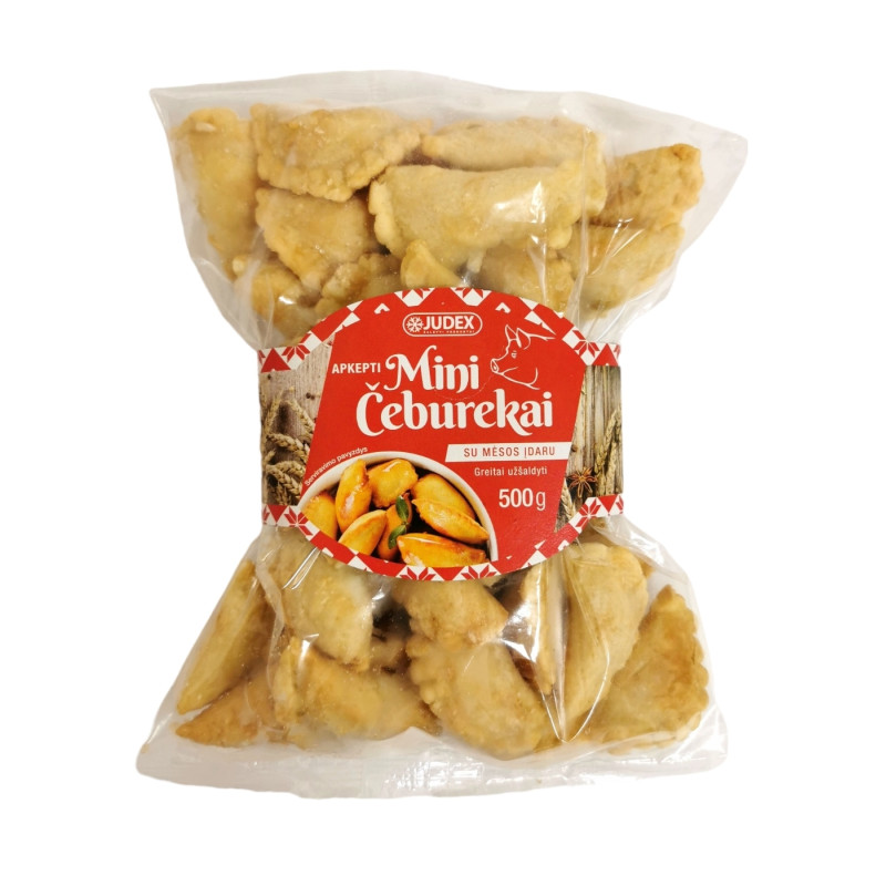 Mini čeburėkai su mėsos įdaru, 500g