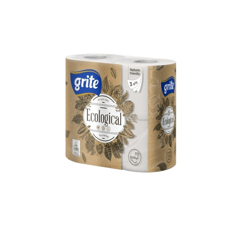 Tualetinis popierius Grite  Ecological 3 sluoksnių, 4vnt