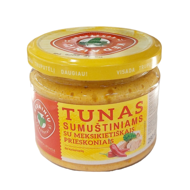 Tunas su meksikietiškais prieskoniais,  280g sumuštiniams