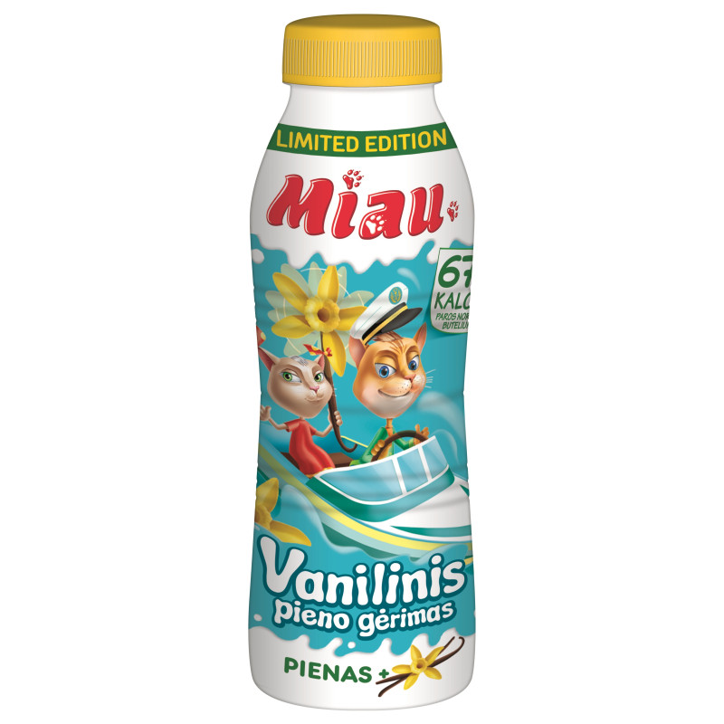 Pieno gėrimas "Miau", 450ml Vanilinis