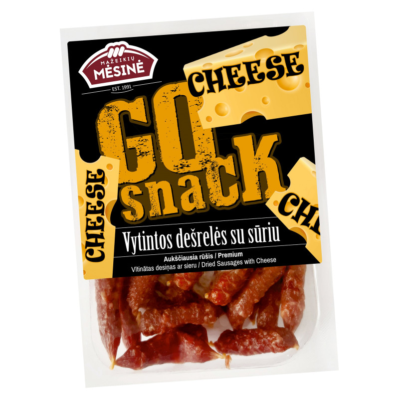 Vytintos dešrelės GO SNACK su sūriu 170g