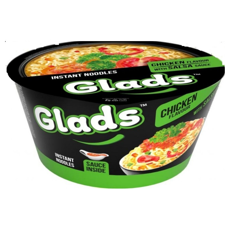 Greitai paruošiami makaronai  Glads  85g vištienos skonio  su  Salsa  padažu