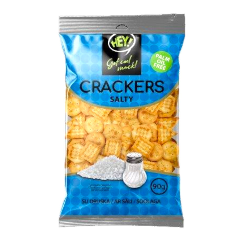 Kvietiniai krekeriai  HEY  su druska,90g