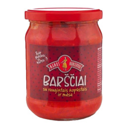 Barščiai su raugintais kopūstais ir mėsa  Mamos konservai  500g