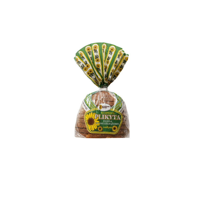 Klaipėdos duona plikyta fasuota raikyta su saulėgąžomis 400g