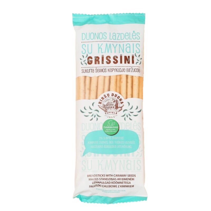 Duonos lazdelės "Grissini" 125g su kmynais