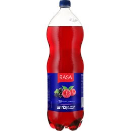 Gazuotas gėrimas Rasa 2l aviečių ir juodųjų serbentų skonio