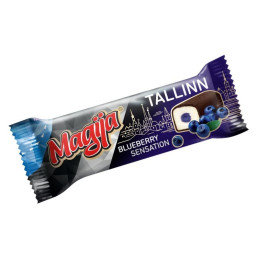 Glaistytas varškės sūrelis MAGIJA 45g, su mėlynių įdaru (Talinas)