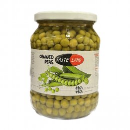 Žalieji žirneliai Taste Land  690g/450g, konservuoti
