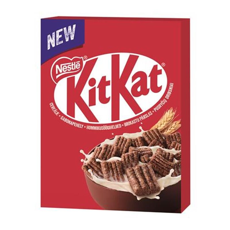 Pusryčių dribsniai  Nestle KITKAT  kakavos skonio su pieninio šokolado glaistu 330g