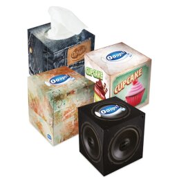 Vienkartinės nosinaitės  Ooops! Cube Box 3sluoksnių