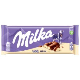 Šokoladas MILKA su akytojo baltojo šokolado įdaru 95g.