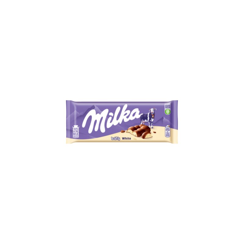 Šokoladas MILKA su akytojo baltojo šokolado įdaru 95g.