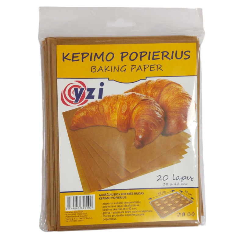 Kepimo popierius lapeliais Yzi  38*42cm 20 lapų