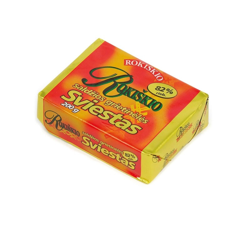 Sviestas ROKIŠKIO 82% rieb., 200g