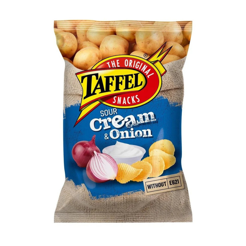 Traškučiai  Taffel  sourcream & onion 130g