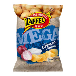 Bulvių traškučiai ''Taffel  grietinės ir svogūnų skonio  250g