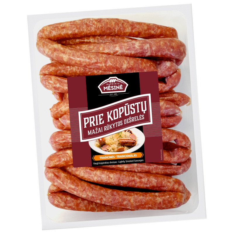 Mažai rūkytos dešrelės ''Prie kopūstų''