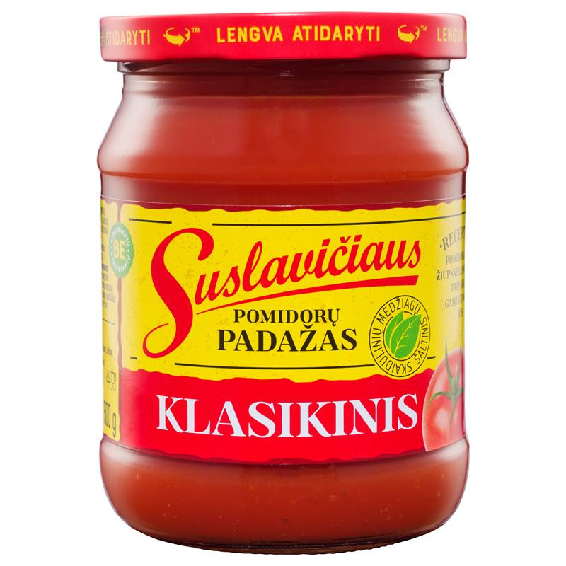 Suslavičiaus pomidorų padažas 500g klasikinis
