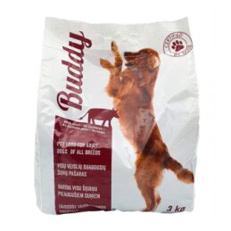 Sausas ėdalas šunims  Buddy  su jautiena 3kg