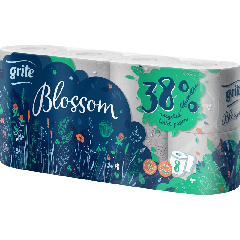 Tualetinis popierius  Grite Blossom  8rit.