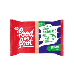 Mėsainis  Food on Foot  220g su vištienos kotletuku ir marinuotais agurkais