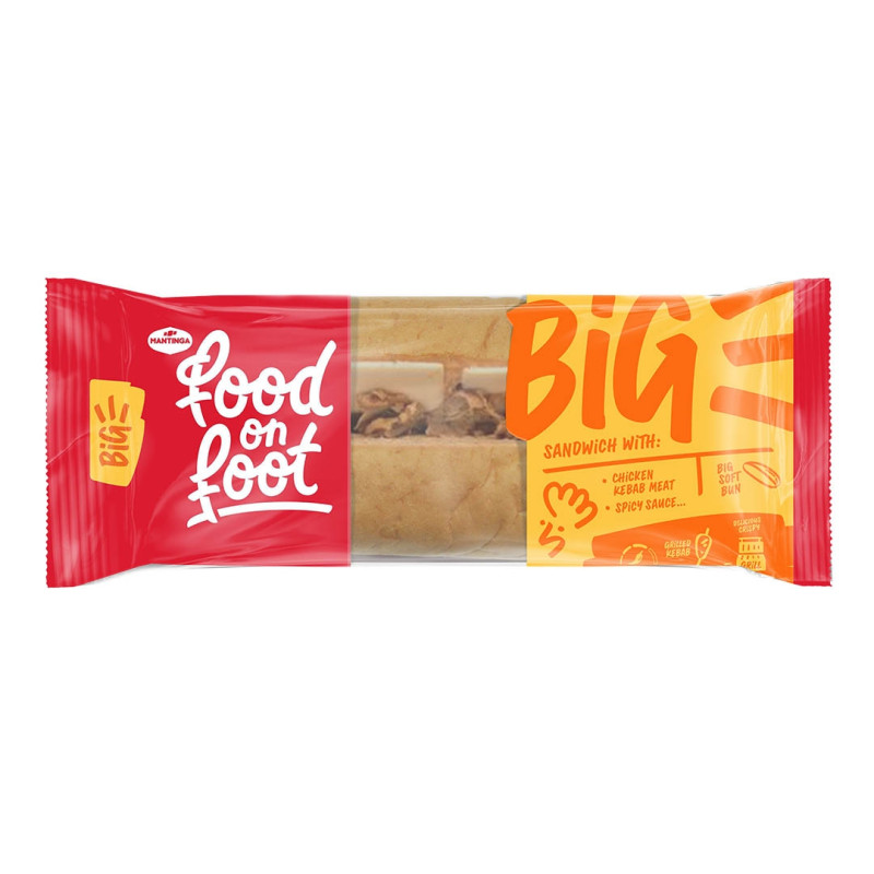 Sumuštinis BIG SUBMARINAS su vištienos kebabu ir aštriu padažu 240g