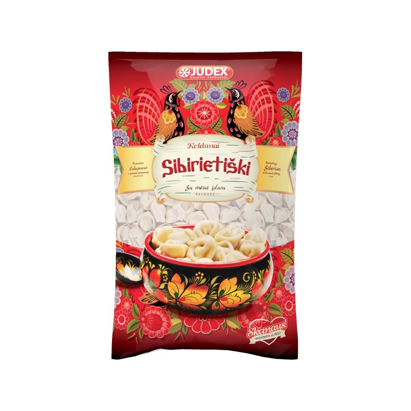 Koldūnai  Sibirietiški  su mėsos įdaru 500g