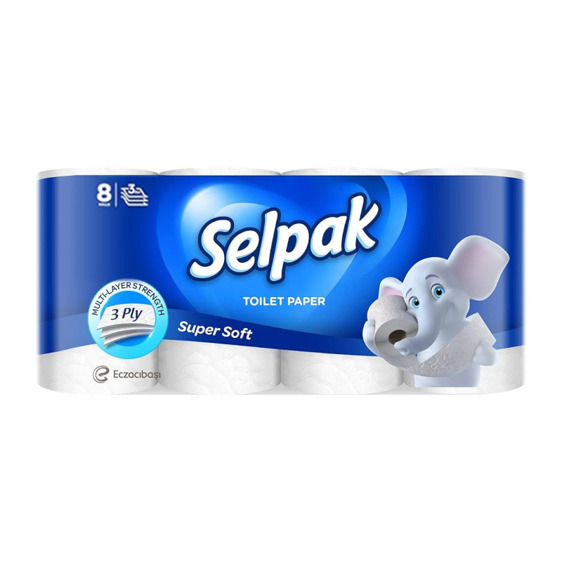 Tualetinis popierius  Selpak  8vnt, 3 sluoksnių 140 lapelių