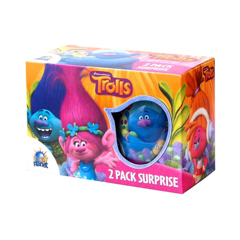 TROLLS dviejų kiaušinių pakuotė su sausainiais, 11g (2x5,5g)