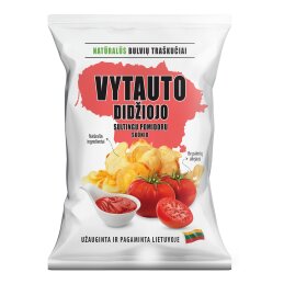 Bulvių traškučiai  Vytauto didžiojo  90g  sultingų pomidorų skonio
