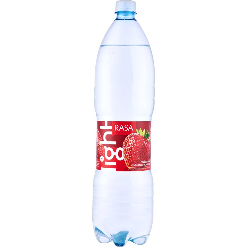 Gazuotas vanduo Rasa Light braškių skonių, 1,5l