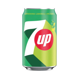 Gazuotas gėrimas 7UP 330ml citrinų-žaliųjų citrinų skonio