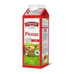 Pienas  Žemaitijos  3,2% rieb., 1L